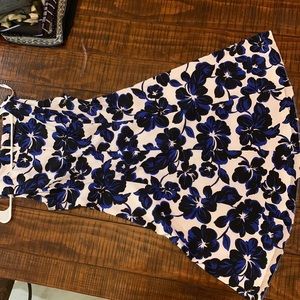 Size 10 Blue & White Flower Print Jessica Howard Dress